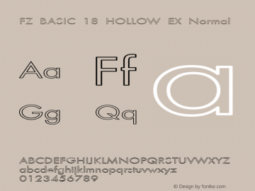 FZ BASIC 18 HOLLOW EX Normal 1.0 Fri Jan 28 05:24:24 1994图片样张