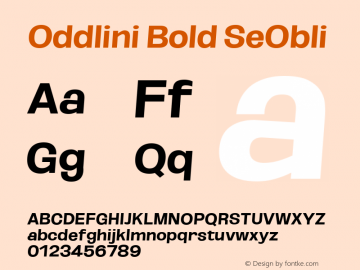 Oddlini Bold SeObli Version 1.002图片样张