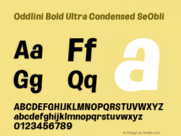 Oddlini Bold UltraCond SeObli Version 1.002图片样张