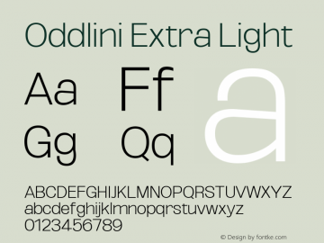 Oddlini Extra Light Version 1.002图片样张