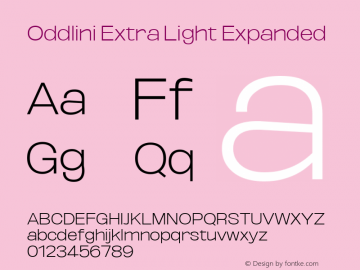 Oddlini Extra Light Expanded Version 1.002图片样张