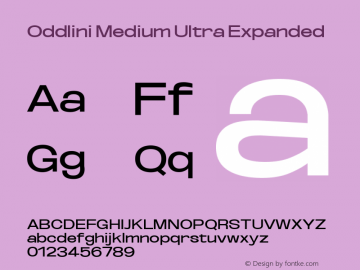 Oddlini Medium Ultra Expanded Version 1.002图片样张