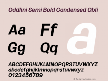 Oddlini SemBd Cond Obli Version 1.002图片样张