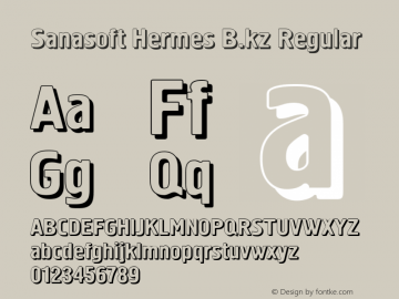 Sanasoft Hermes B.kz 1.1 Font Sample