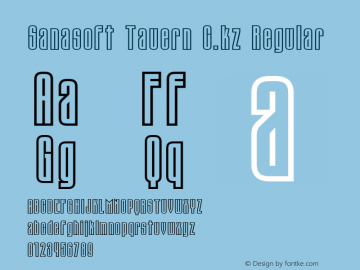 Sanasoft Tauern C.kz 1.1 Font Sample