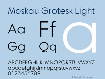Moskau-GroteskLight Version 1.000图片样张