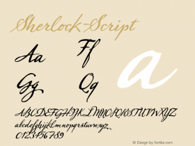 ☞Sherlock-Script Version 001.001;com.myfonts.wiescherdesign.sherlock-script.regular.wfkit2.4c55 Font Sample