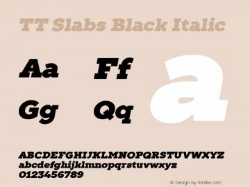 TTSlabs-BlackItalic Version 1.000图片样张