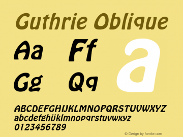 Guthrie Oblique Rev. 003.000图片样张