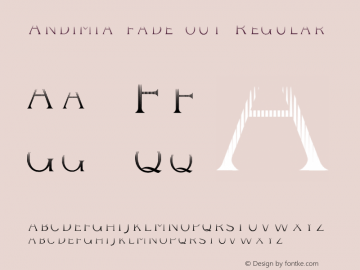 Andimia fade out Version 1.000 Font Sample