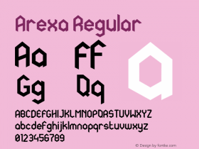 Arexa Version 1.000 Font Sample