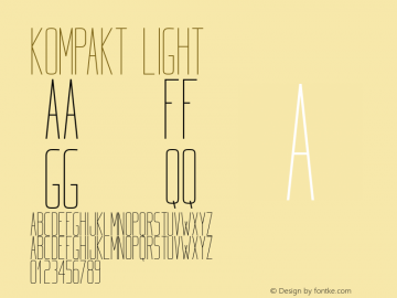 Kompakt Light Version Kompakt Light Font Sample