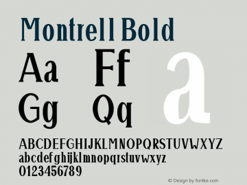 Montrell Bold Version 1.0图片样张