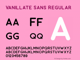 VanillateSans 1.000 Font Sample