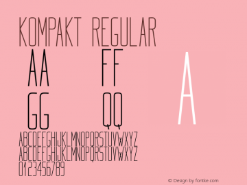 Kompakt Regular Version Kompakt Regular Font Sample