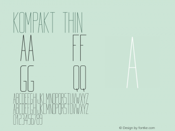 Kompakt Thin Version Kompakt Thin Font Sample