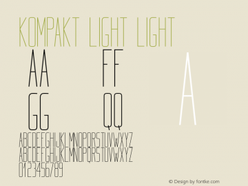 Kompakt Light Version Kompakt Light Font Sample
