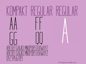 Kompakt Regular Version Kompakt Regular Font Sample
