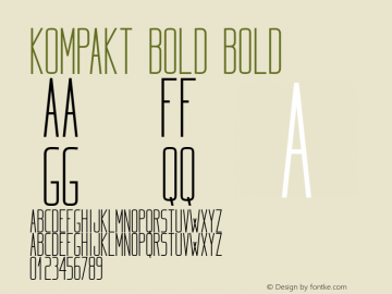 Kompakt Bold Version Kompakt Bold Font Sample