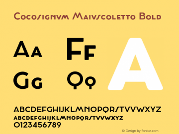 CocosignumMaiuscoletto-Bold Version 2.001 Font Sample