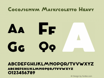 CocosignumMaiuscoletto-Heavy Version 2.001 Font Sample