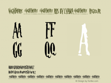 Nightmare 5(RUS BY LYAJKA) Version 0.00 October 26, 2017 Font Sample