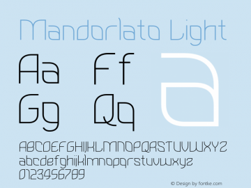 Mandorlato Light Version 1.000;PS 001.000;hotconv 1.0.70;makeotf.lib2.5.58329图片样张