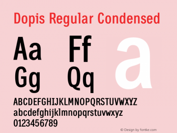 Dopis-RegularCondensed Version 1.000;com.myfonts.easy.tdf.dopis.condensed-regular.wfkit2.version.53v8图片样张