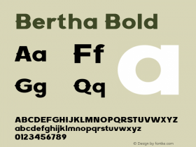 BerthaBold-Regular Version 1.000 Font Sample