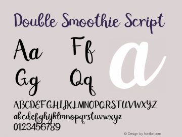 Double Smoothie Script Version 1.005;Fontself Maker 2.3.0图片样张