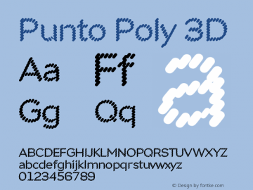 Punto Poly 3D Version 1.000;PS 001.000;hotconv 1.0.88;makeotf.lib2.5.64775 Font Sample