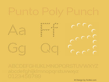 Punto Poly Punch Version 1.000;PS 001.000;hotconv 1.0.88;makeotf.lib2.5.64775图片样张