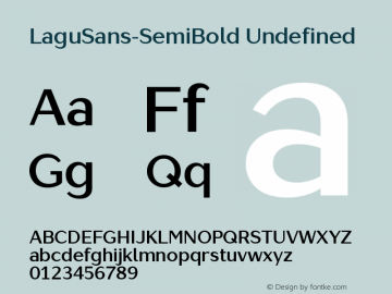 Lagu Sans SemiBold Version 1.000;PS 001.000图片样张