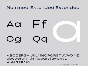 Nominee Extended Version 1.000 Font Sample