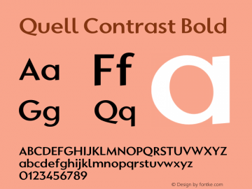 QuellContrast-Bold Version 1.0 | wf-rip DC20180710图片样张