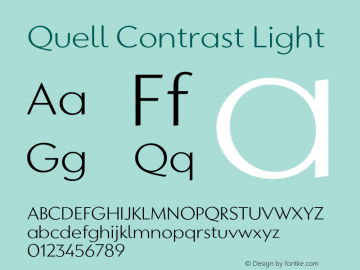 QuellContrast-Light Version 1.0 | wf-rip DC20180710图片样张