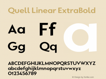 QuellLinear-ExtraBold Version 1.0 | wf-rip DC20180710图片样张