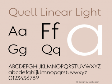 QuellLinear-Light Version 1.0 | wf-rip DC20180710 Font Sample