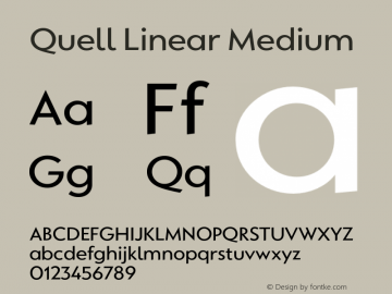 QuellLinear-Medium Version 1.0 | wf-rip DC20180710 Font Sample