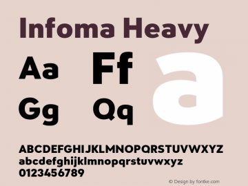 Infoma-Heavy Version 1.00 Build 1809 Font Sample