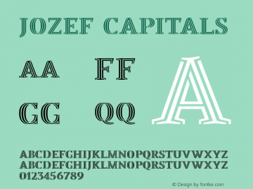 Jozef-Capitals Version 1.200 Font Sample