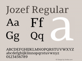Jozef-Regular Version 1.200图片样张