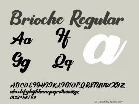 Brioche Version 1.00;September 21, 2018;FontCreator 11.5.0.2422 64-bit Font Sample