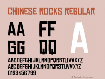 Chinese Rocks Regular Version 3.002 November 13, 2018 Font Sample