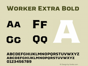 Worker-ExtraBold Version 1.00图片样张