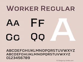 Worker-Regular Version 1.00图片样张