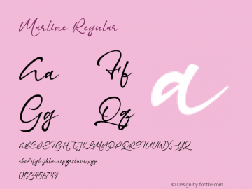 Marline Regular Version 001.001 Font Sample