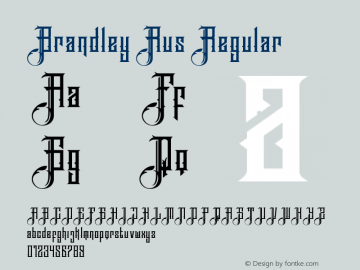 Brandley Rus Version 1.00 January 29, 2019, initial release Font Sample