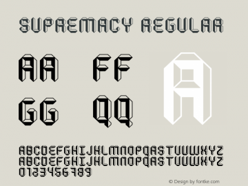 Supremacy Version 1.003;Fontself Maker 2.1.2 Font Sample