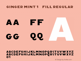 Ginger Mint 19 Fill Version 003.19 Font Sample